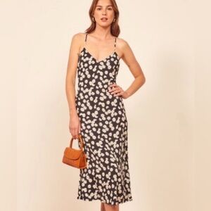 Reformation - Kat Dress in Daisy Chain (Black)